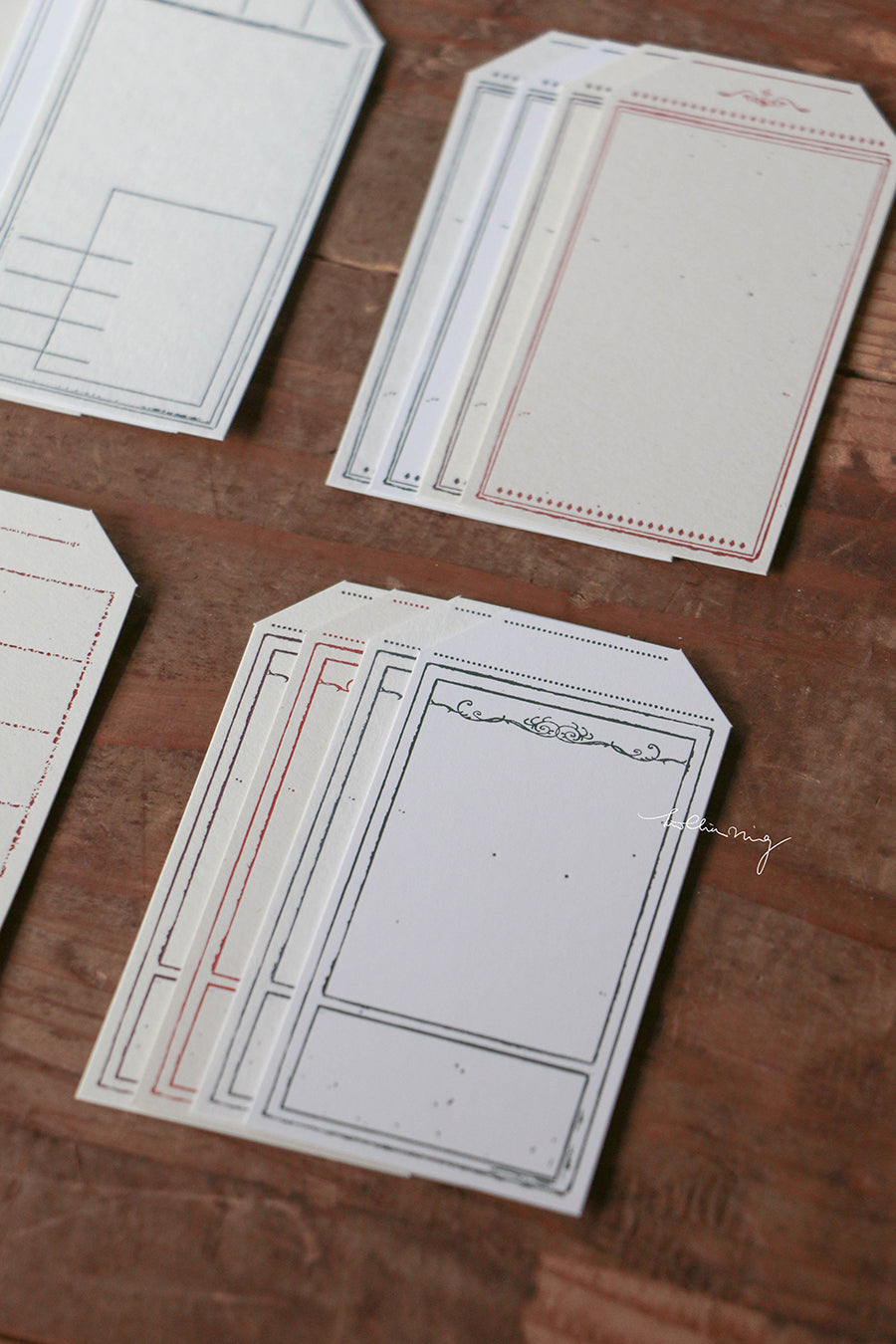 Letterpress Vintage Tag Set A (Tags) - Smidapaper Ikigai Shop