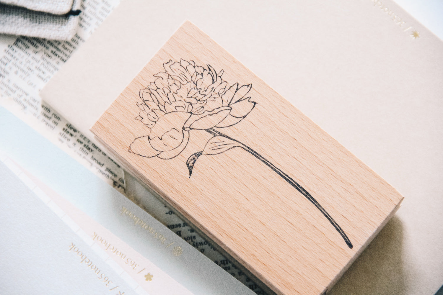 Stempel Jazz Peony Rubber Stamp - Smidapaper Ikigai Shop