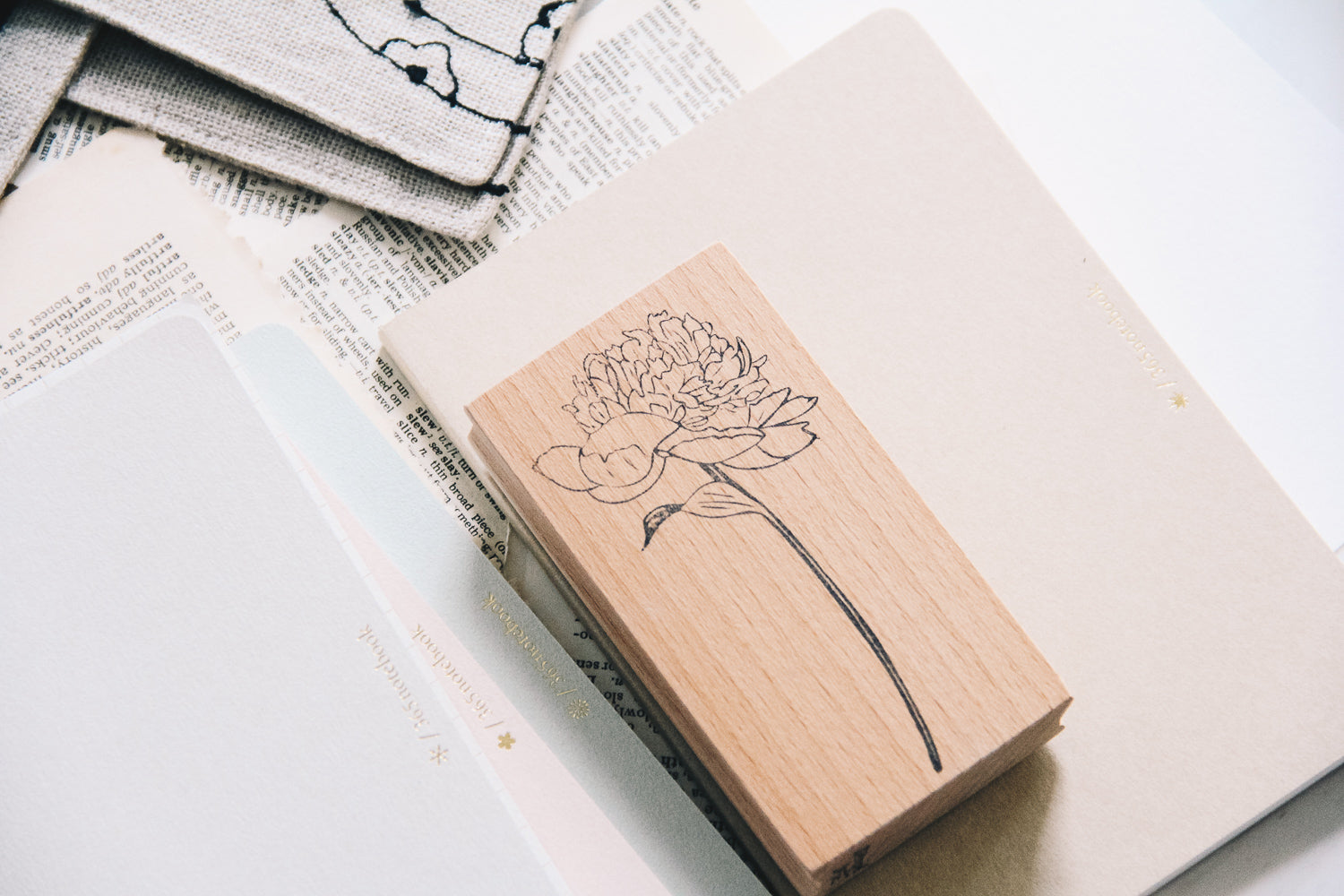 Stempel Jazz Peony Rubber Stamp - Smidapaper Ikigai Shop