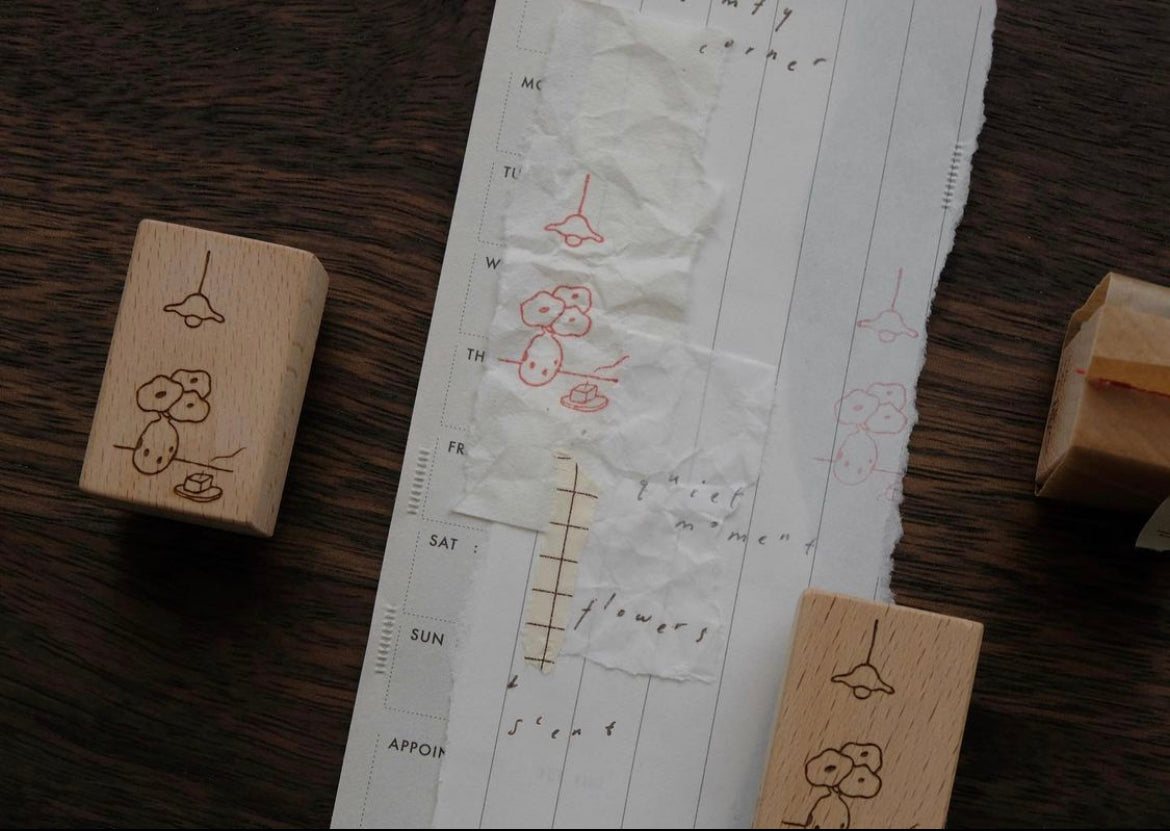 bighands Rubber Stamp- Comfy Corner: Flowers & Scent - Smidapaper Ikigai Shop