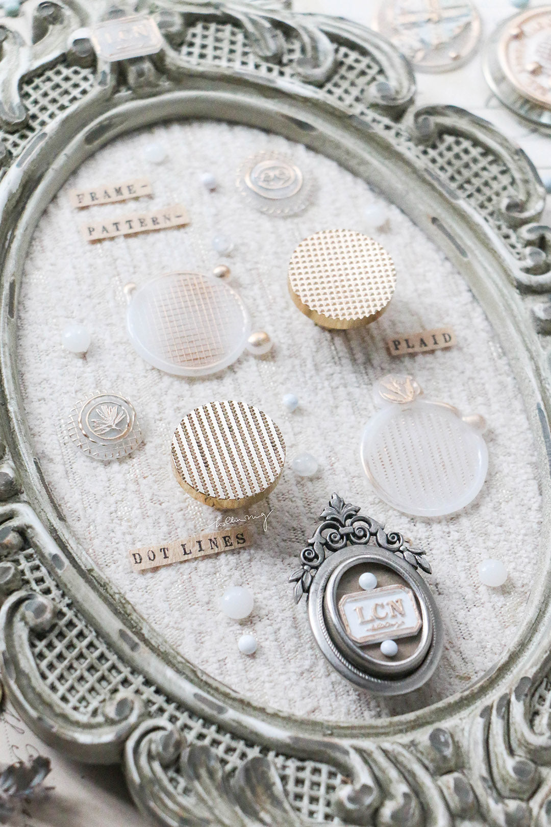 Pattern: Dot Lines Wax Seal Stamp - Smidapaper Ikigai Shop