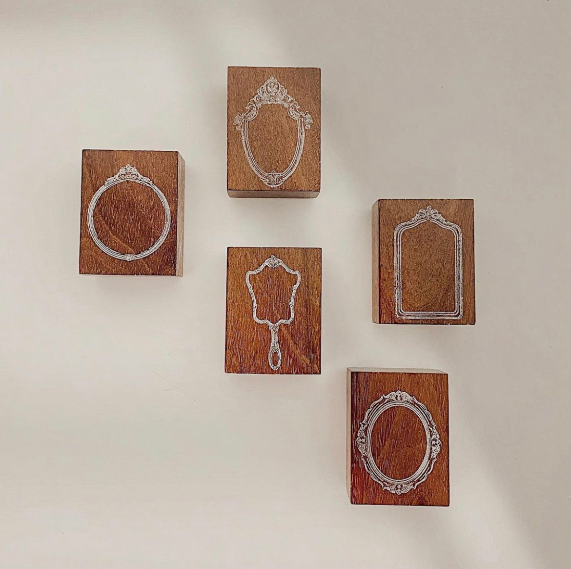 Jieyanow Mirror Mirror: 1/5 Badge Mirror Rubber Stamp - Smidapaper Ikigai Shop