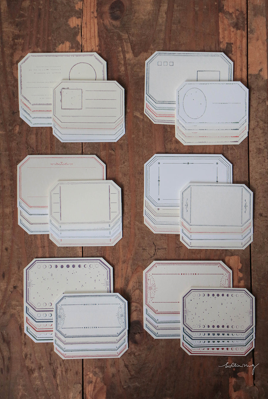 Letterpress Vintage Tag Set B (Labels) - Smidapaper Ikigai Shop