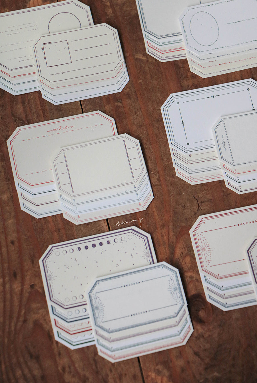 Letterpress Vintage Tag Set B (Labels) - Smidapaper Ikigai Shop