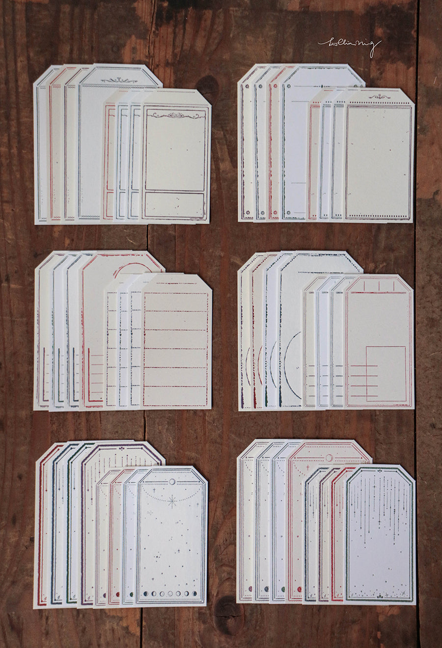 Letterpress Vintage Tag Set A (Tags) - Smidapaper Ikigai Shop