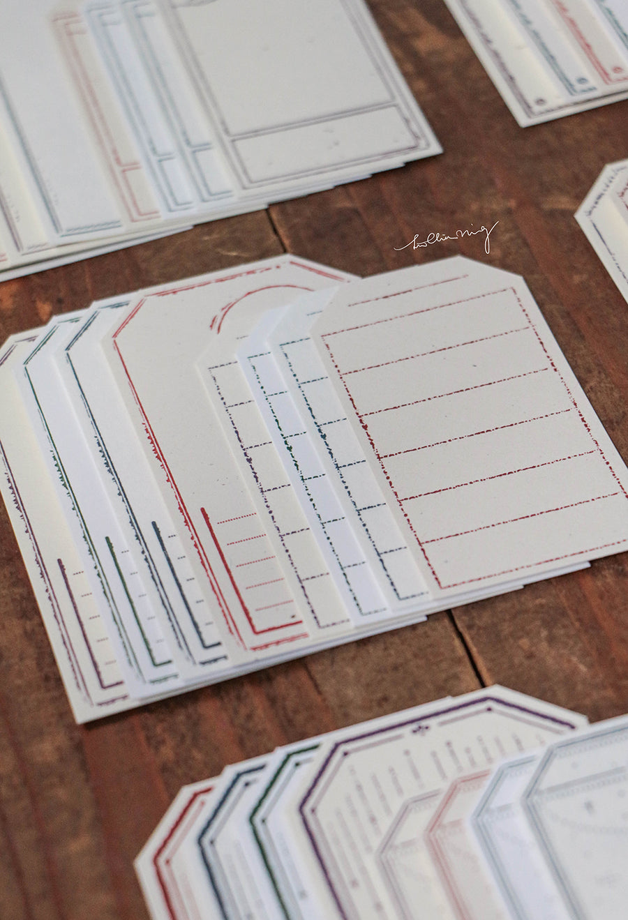 Letterpress Vintage Tag Set A (Tags) - Smidapaper Ikigai Shop
