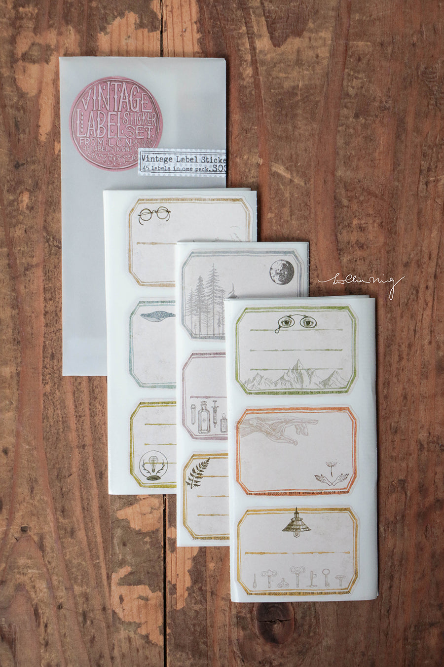 Vintage Label Sticker Set - Smidapaper Ikigai Shop
