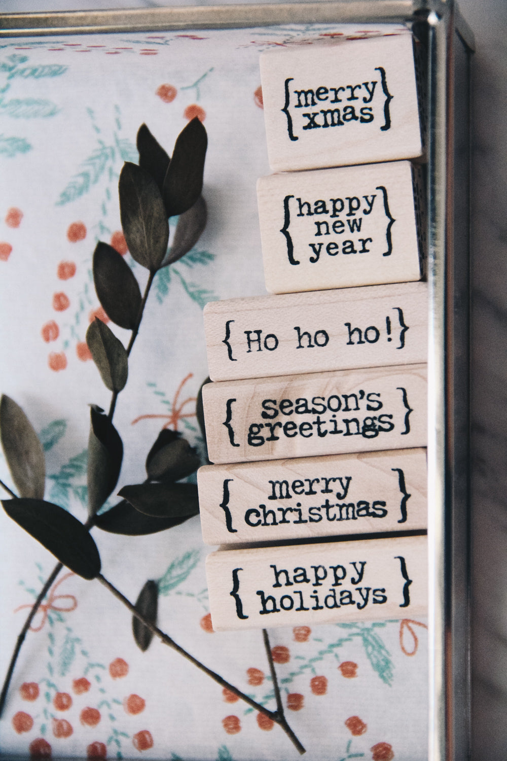 Catslife Press Happy Holidays Rubber Stamp - Smidapaper Ikigai Shop