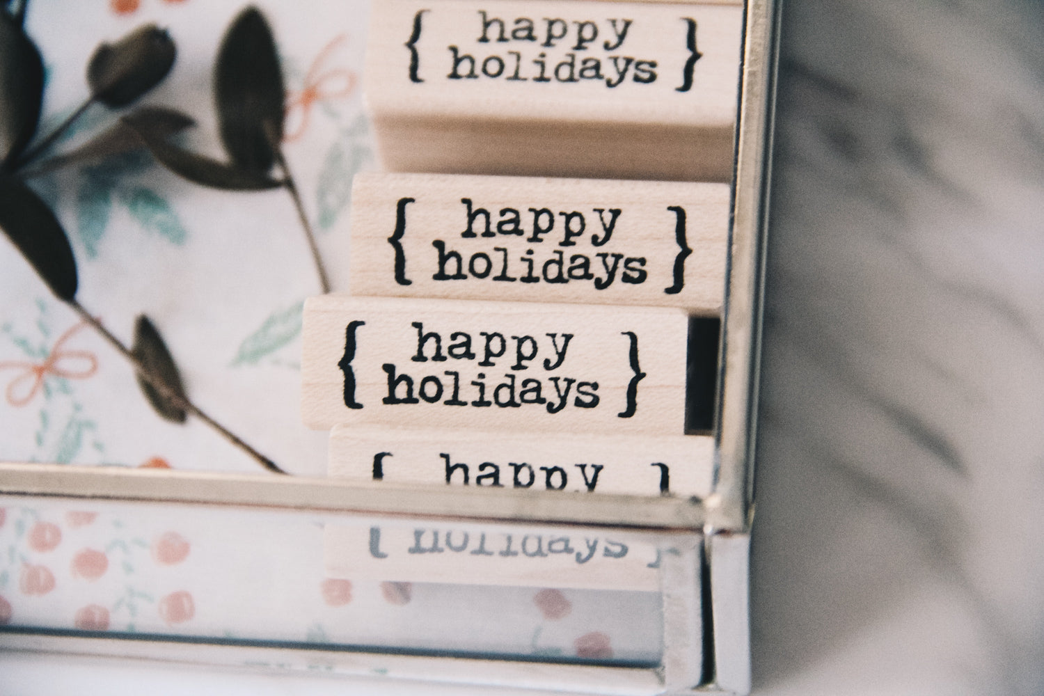 Catslife Press Happy Holidays Rubber Stamp - Smidapaper Ikigai Shop
