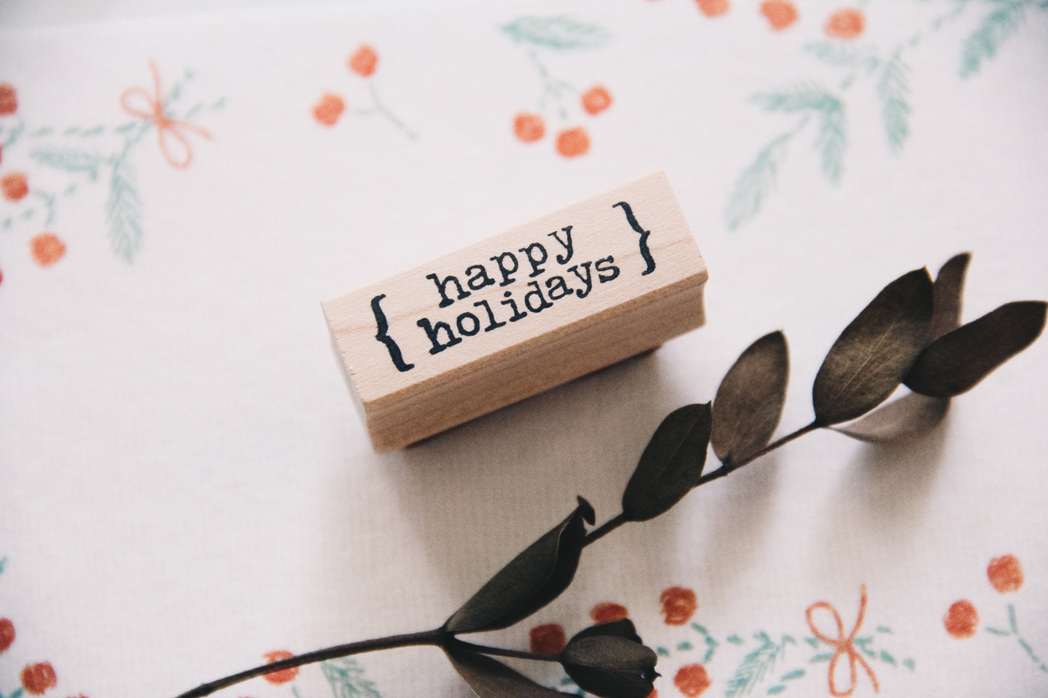 Catslife Press Happy Holidays Rubber Stamp - Smidapaper Ikigai Shop