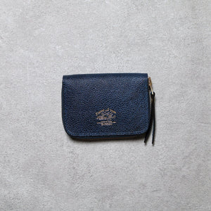The Superior Labor: Kurozan Leather Small Zip Wallet (Indigo) - Smidapaper Ikigai Shop