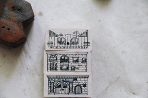 Cat City: Maison de Poisson Rubber Stamp (set of 3) - Smidapaper Ikigai Shop