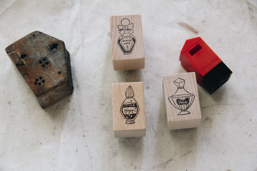 msbulat Happy Vibes Potion Rubber Stamp - Smidapaper Ikigai Shop