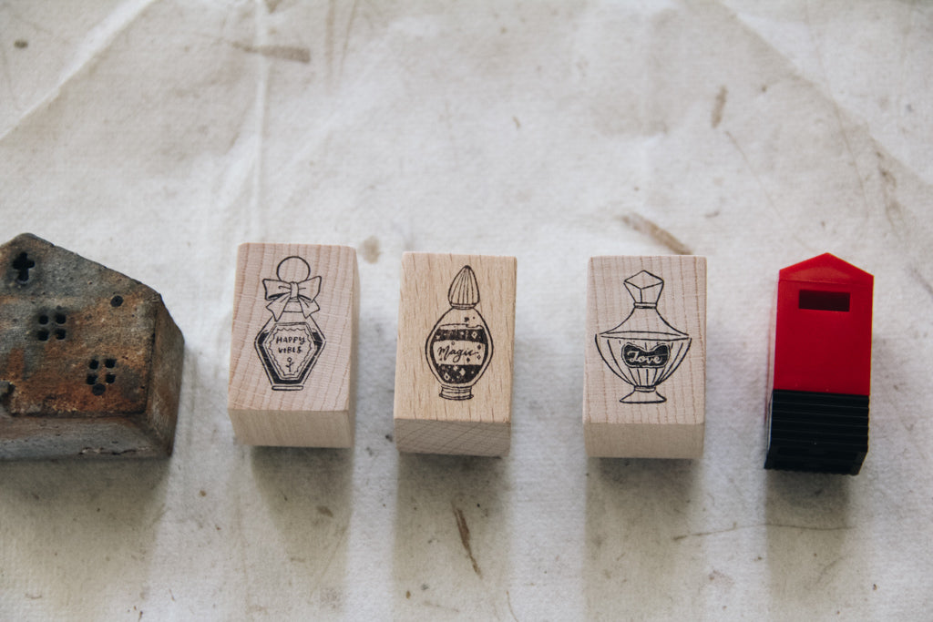 msbulat Happy Vibes Potion Rubber Stamp - Smidapaper Ikigai Shop