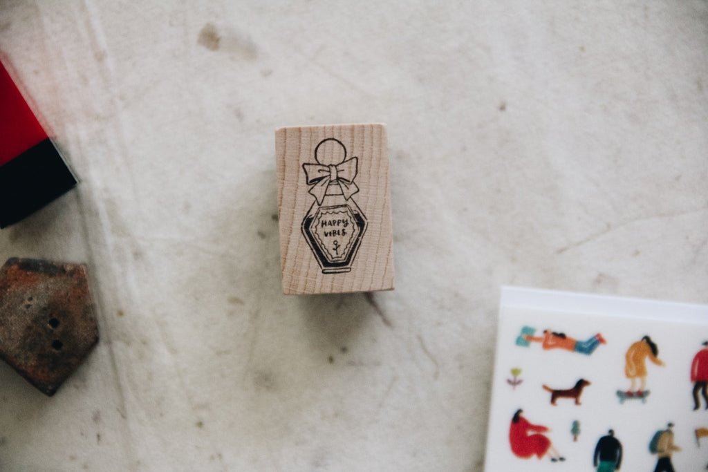 msbulat Happy Vibes Potion Rubber Stamp - Smidapaper Ikigai Shop