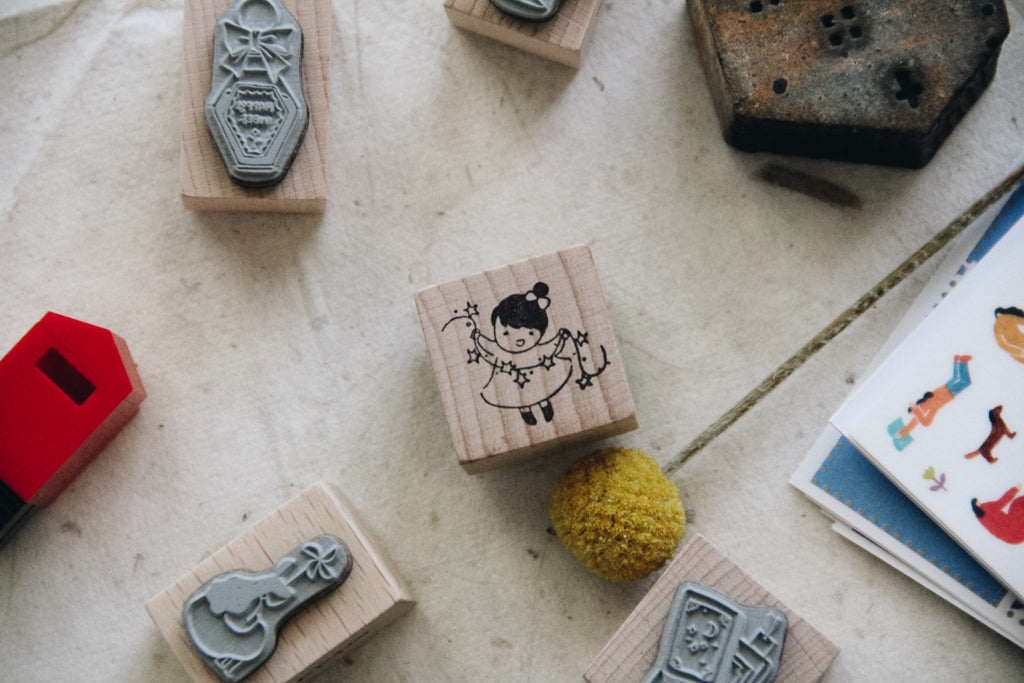 msbulat Starry Girl Rubber Stamp - Smidapaper Ikigai Shop
