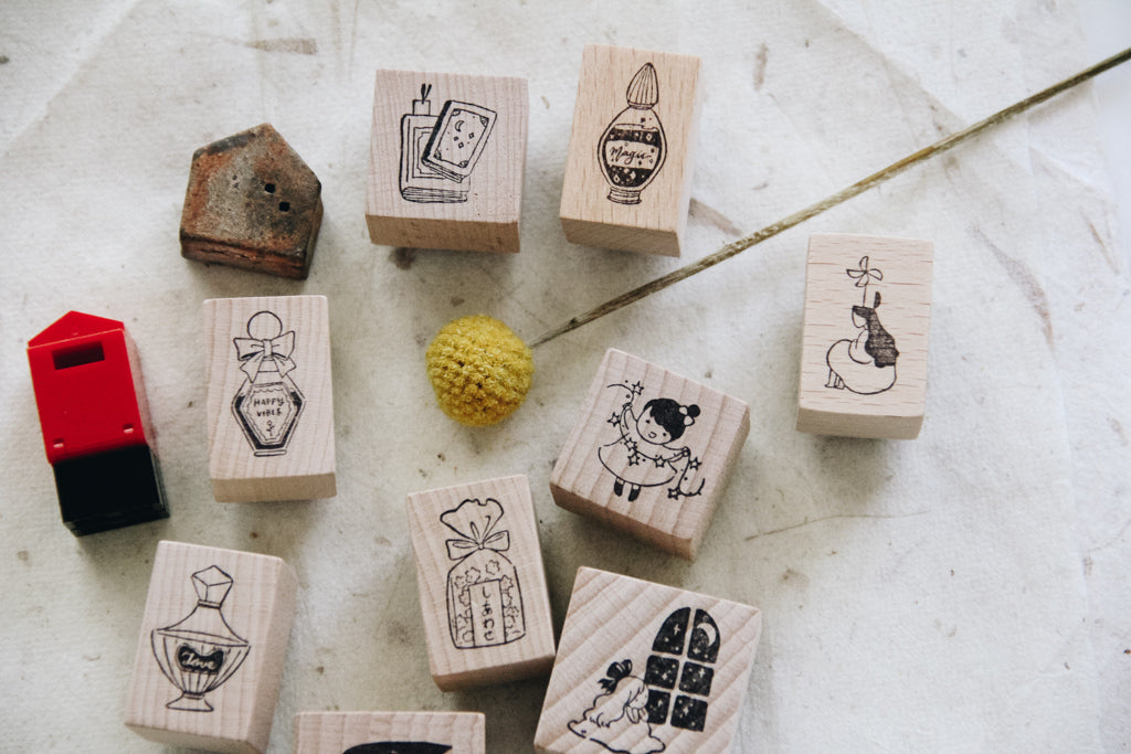 msbulat Starry Girl Rubber Stamp - Smidapaper Ikigai Shop