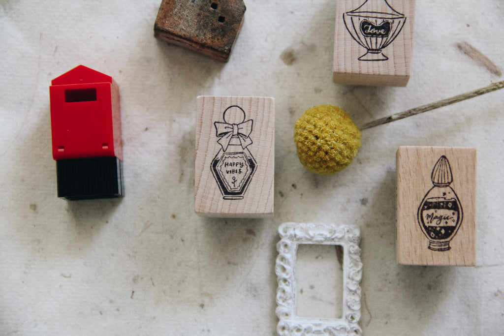 msbulat Happy Vibes Potion Rubber Stamp - Smidapaper Ikigai Shop