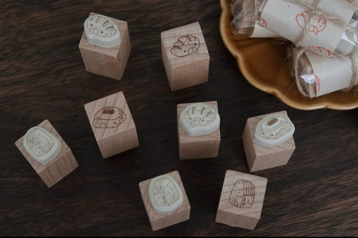 bighands Handmade Rubber Stamp- Bread House No. 3 - Smidapaper Ikigai Shop