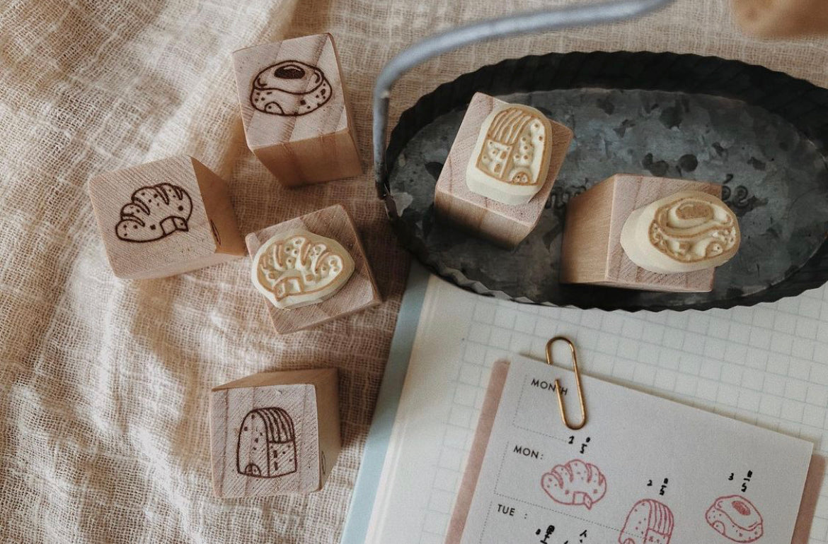 bighands Handmade Rubber Stamp- Bread House No. 3 - Smidapaper Ikigai Shop