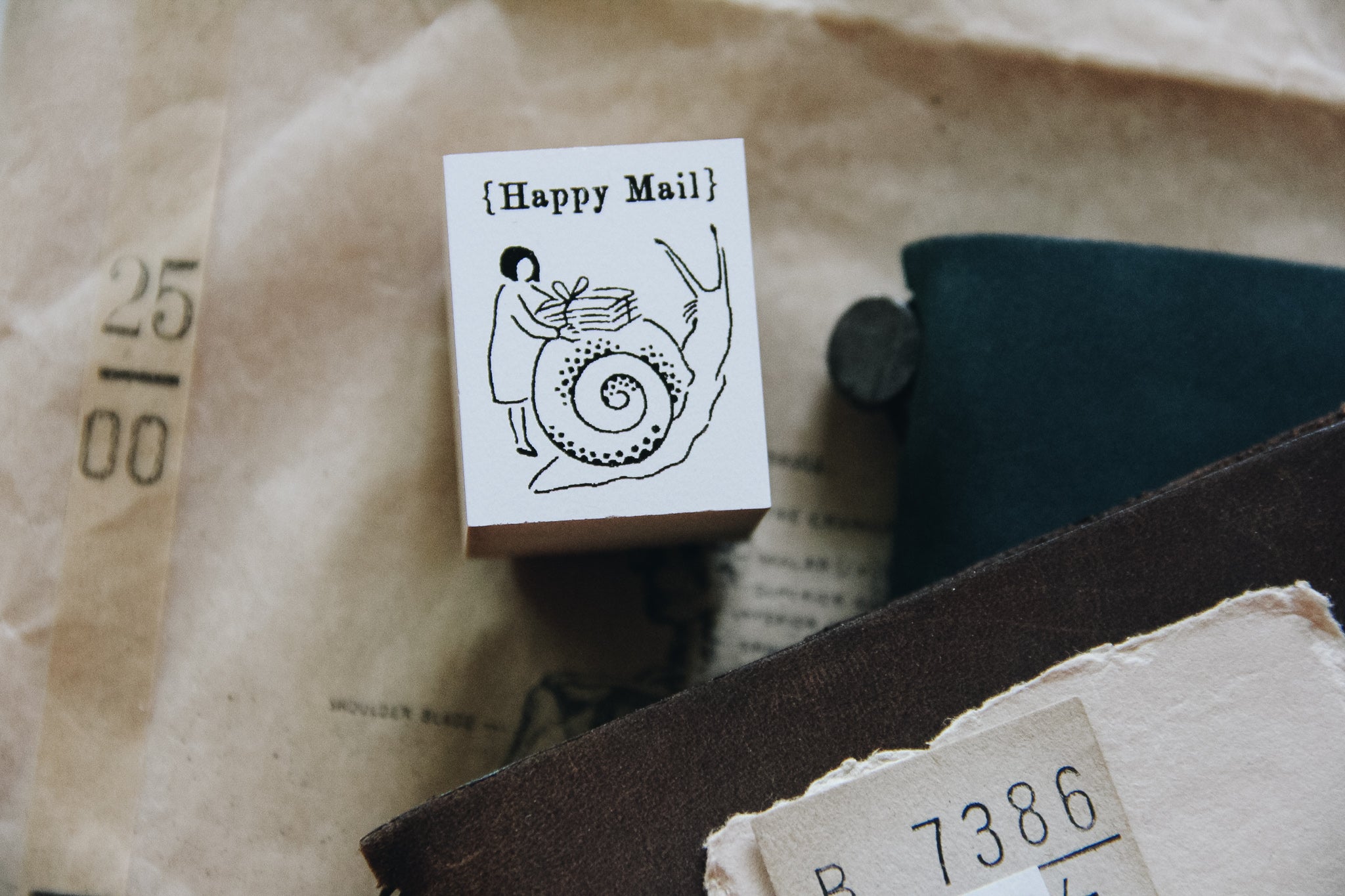 Nico Neco Happy Mail Rubber Stamp - Smidapaper Ikigai Shop