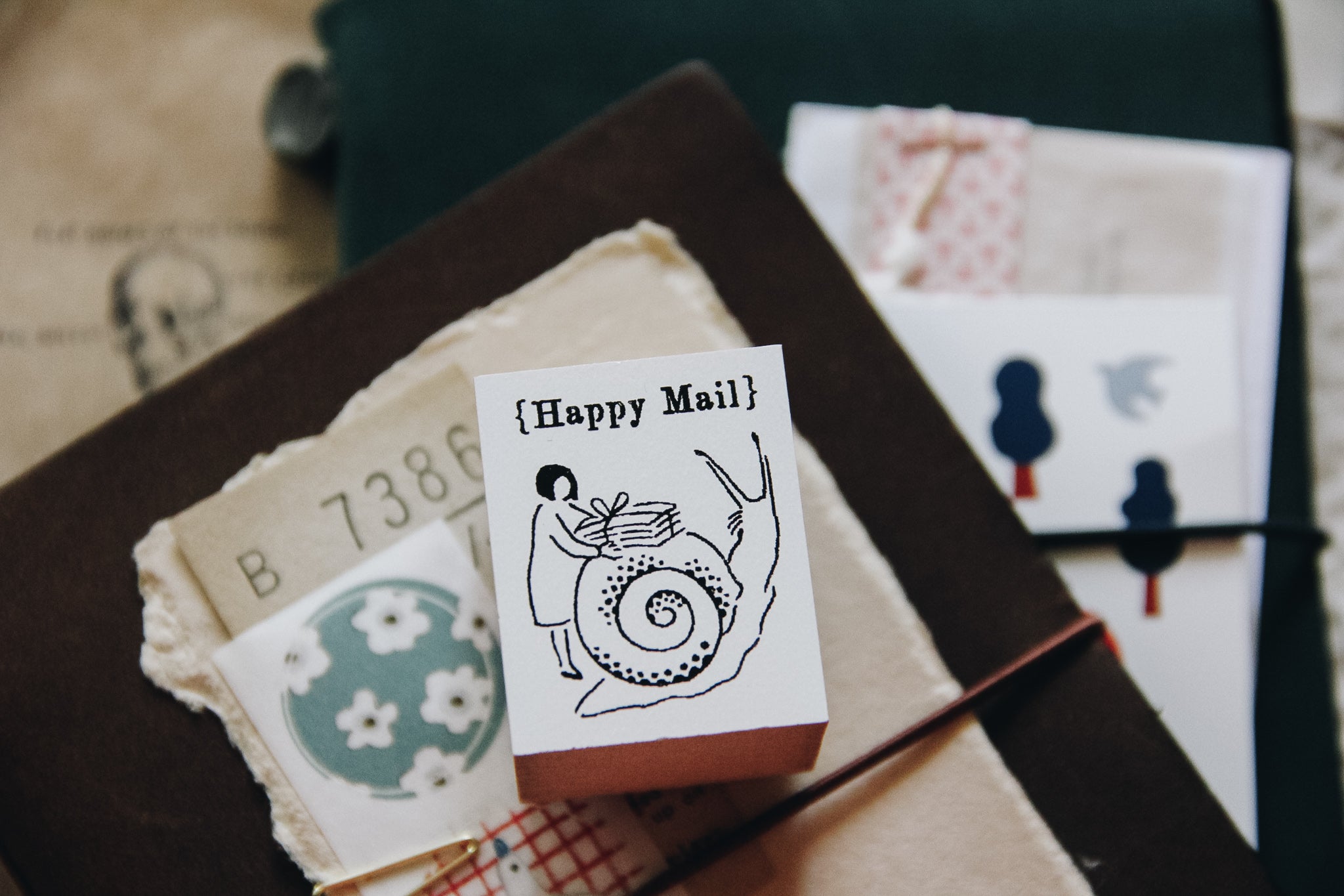 Nico Neco Happy Mail Rubber Stamp - Smidapaper Ikigai Shop