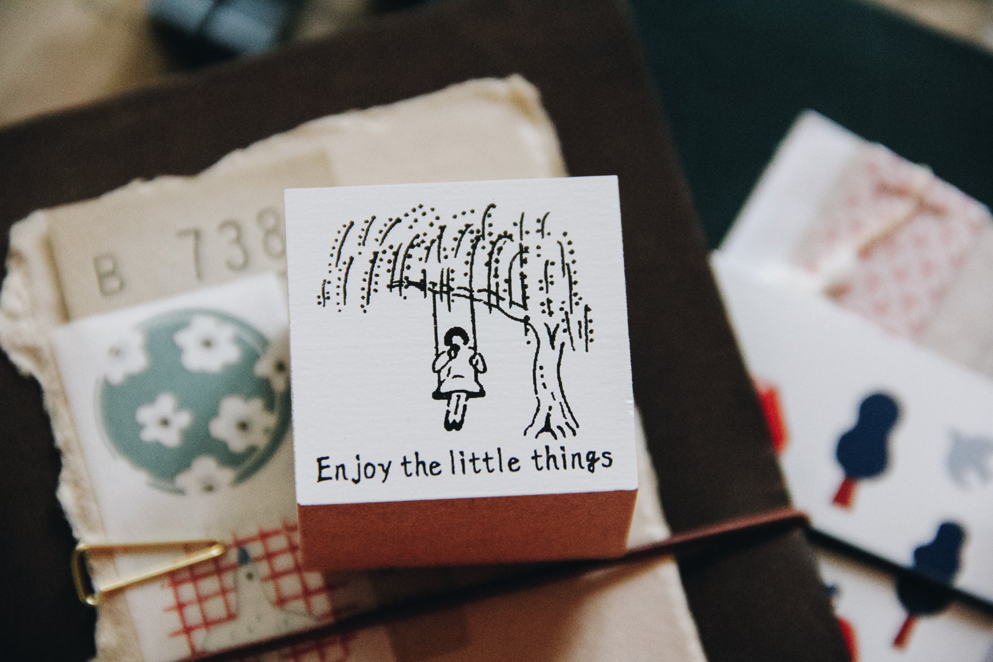 Nico Neco Enjoy the Little Things Rubber Stamp - Smidapaper Ikigai Shop