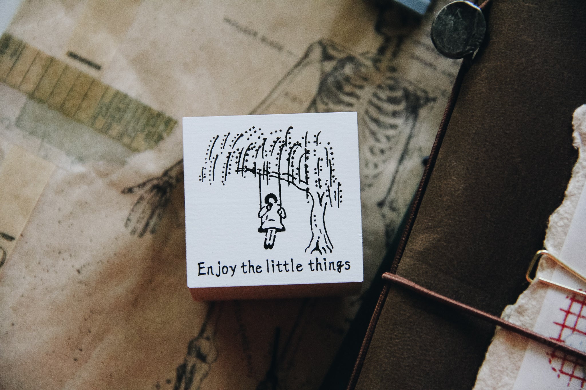 Nico Neco Enjoy the Little Things Rubber Stamp - Smidapaper Ikigai Shop