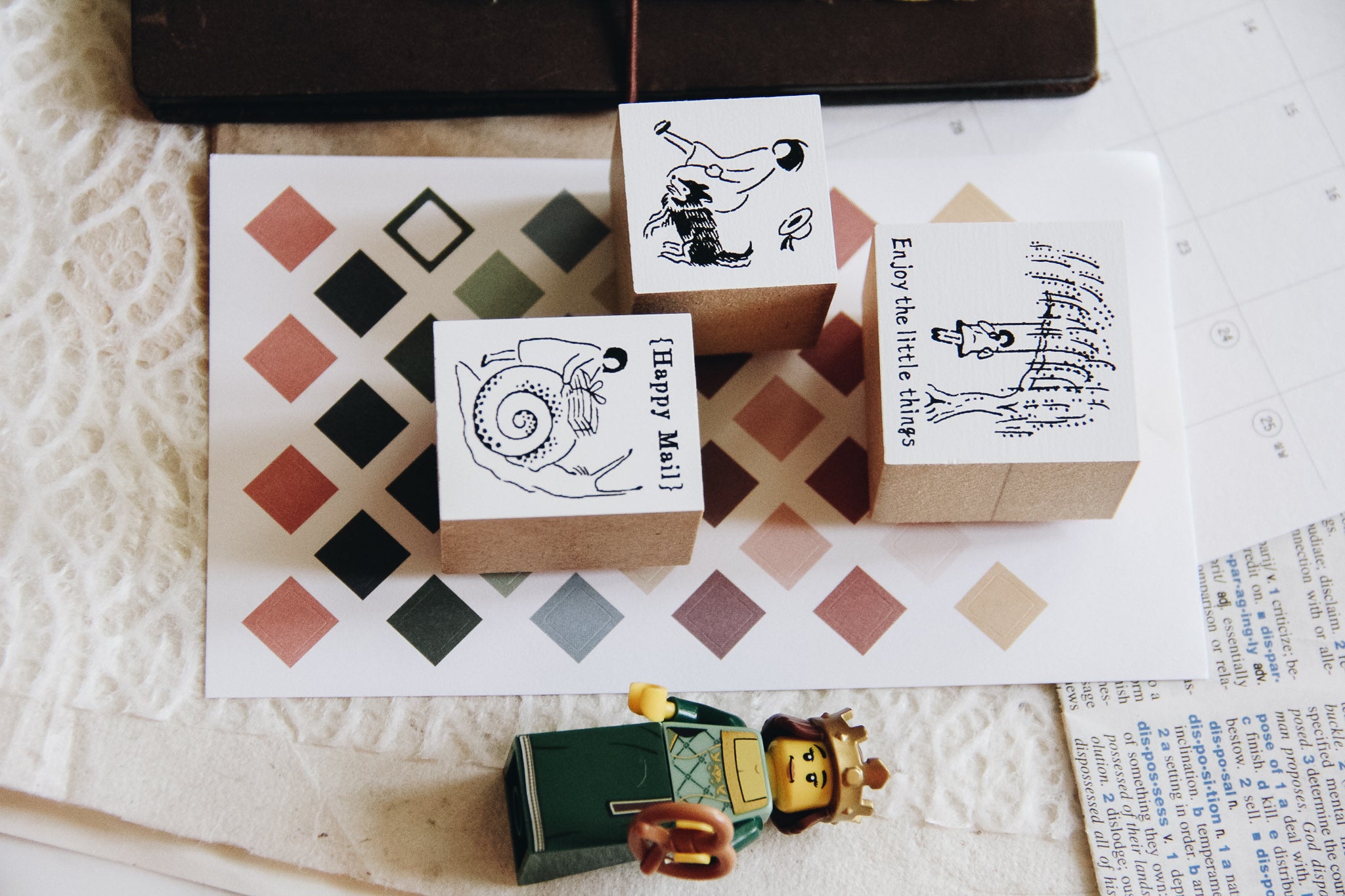 Nico Neco Enjoy the Little Things Rubber Stamp - Smidapaper Ikigai Shop