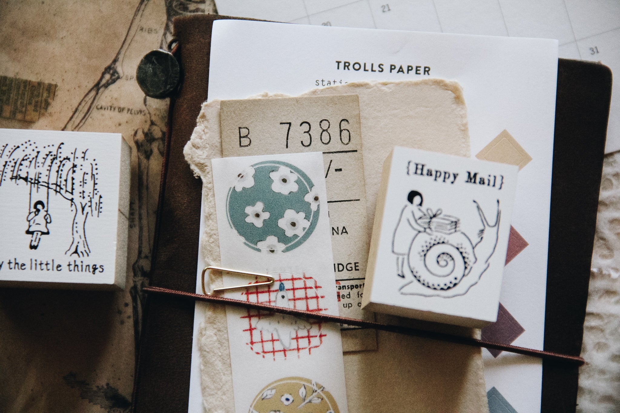 Nico Neco Happy Mail Rubber Stamp - Smidapaper Ikigai Shop