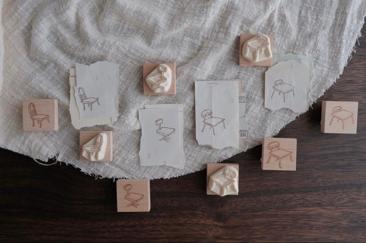 bighands Rubber Stamp- Chairs No. 4