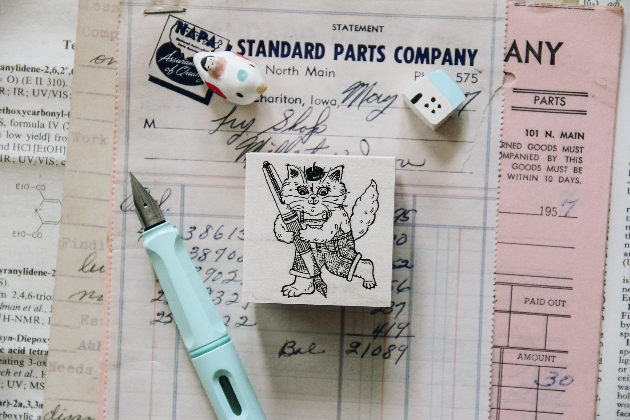 Chat Noir Papeterie: Inking Dali Rubber Stamp - Smidapaper Ikigai Shop