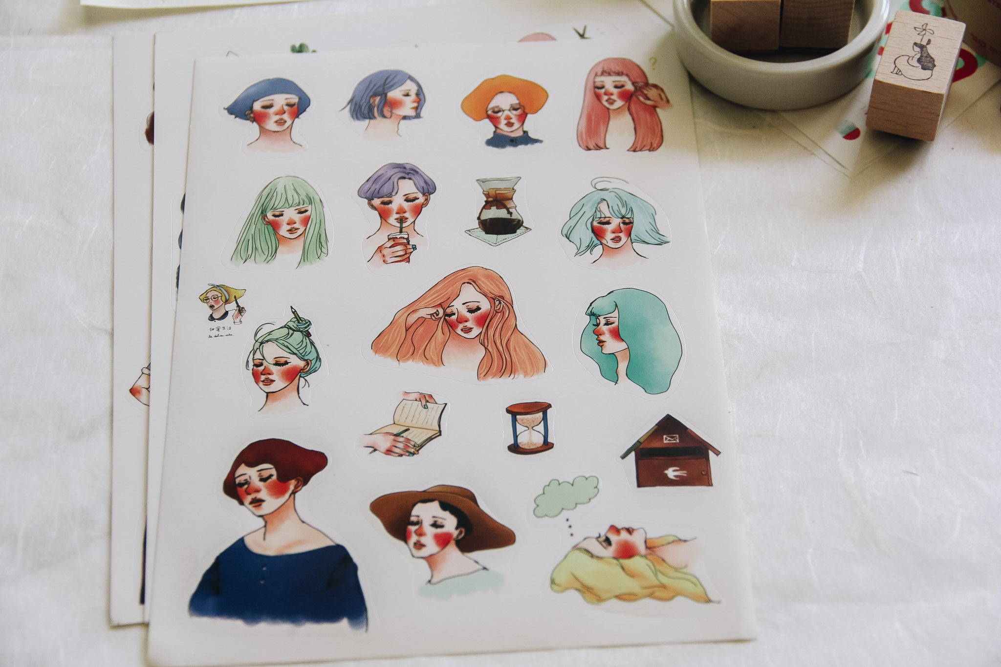 La Dolce Vita Summer Girl Sticker Sheet - Smidapaper Ikigai Shop
