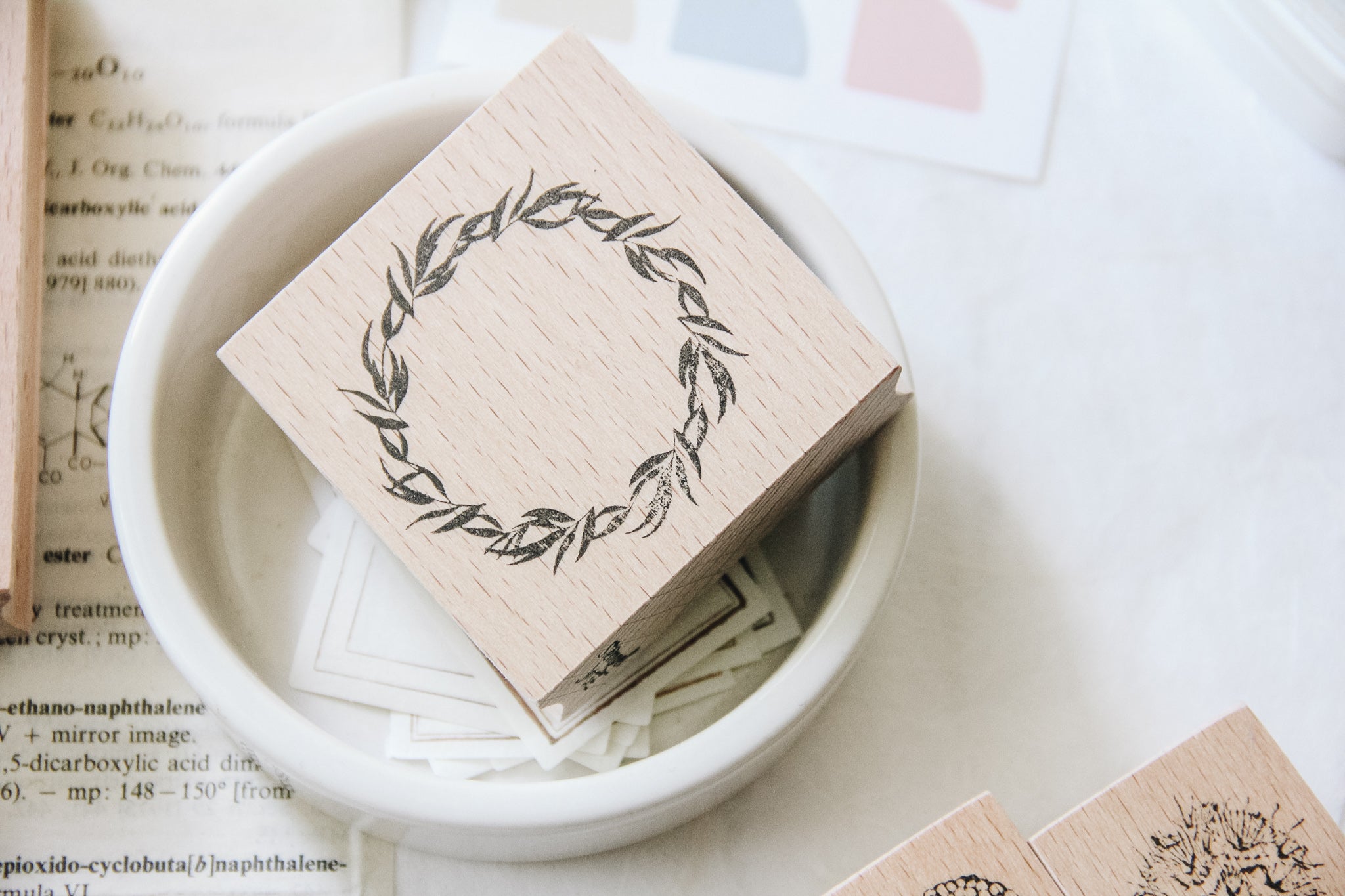 Stempel Jazz Eucalyptus I Wreath Rubber Stamp - Smidapaper Ikigai Shop
