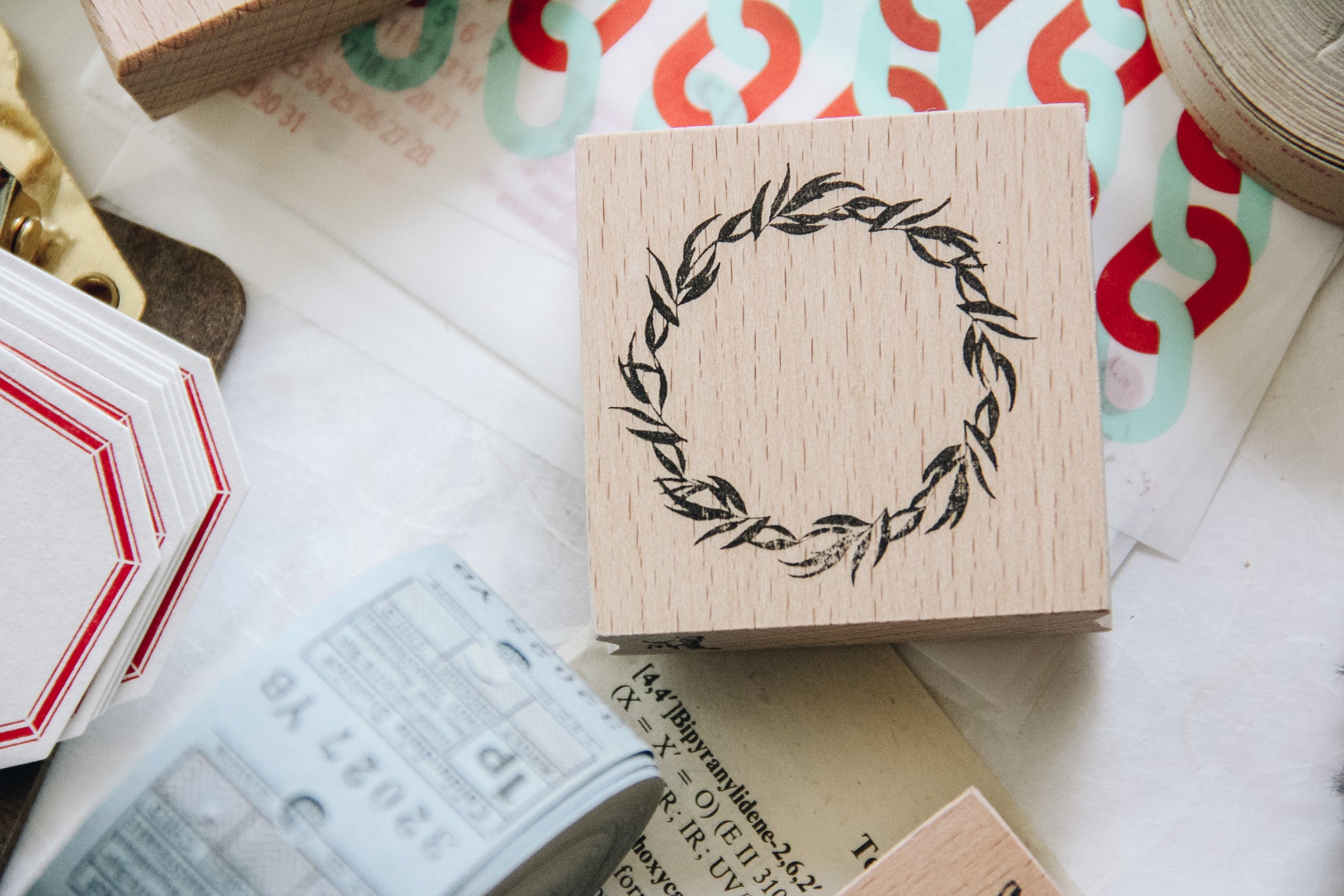 Stempel Jazz Eucalyptus I Wreath Rubber Stamp - Smidapaper Ikigai Shop