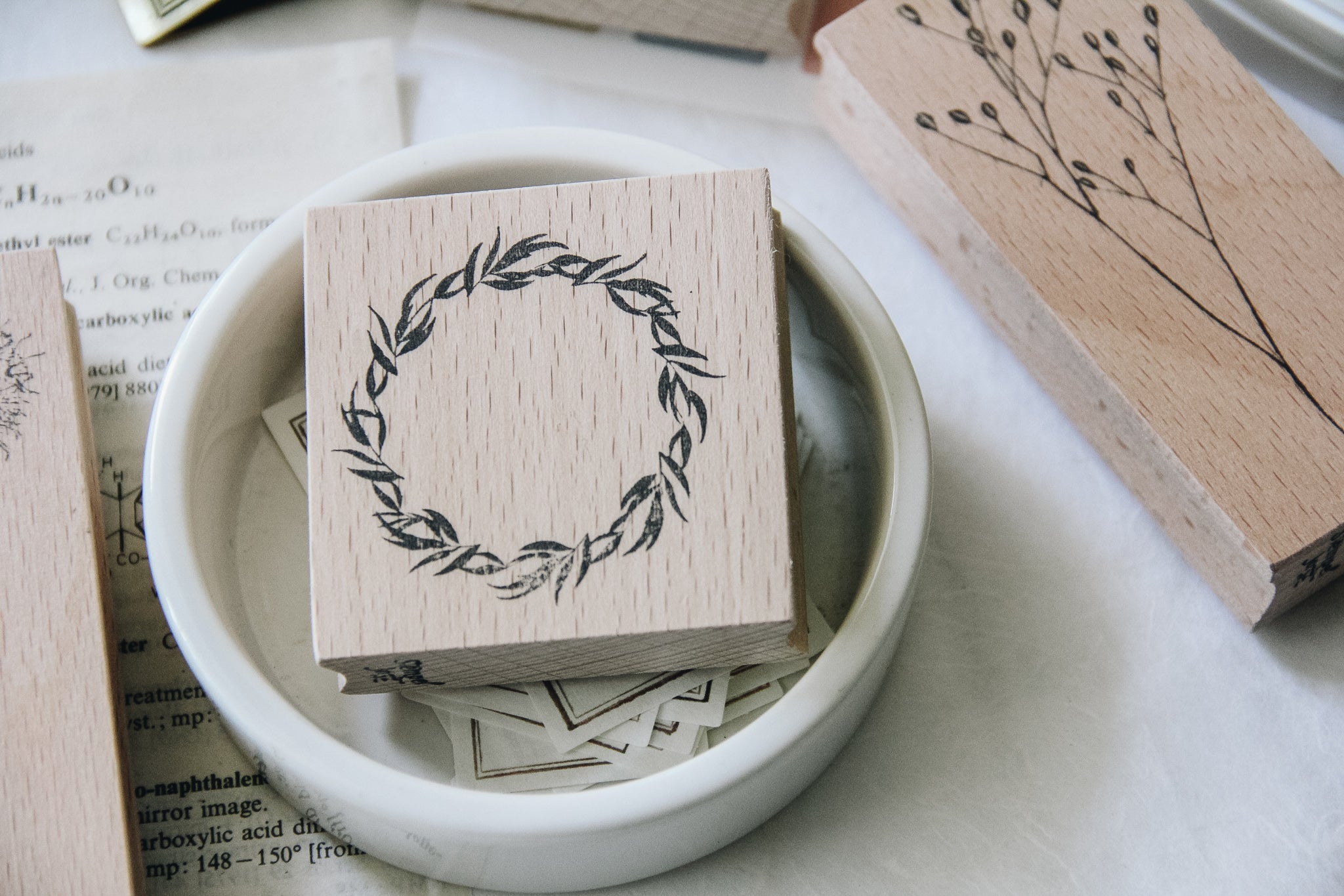 Stempel Jazz Eucalyptus I Wreath Rubber Stamp - Smidapaper Ikigai Shop