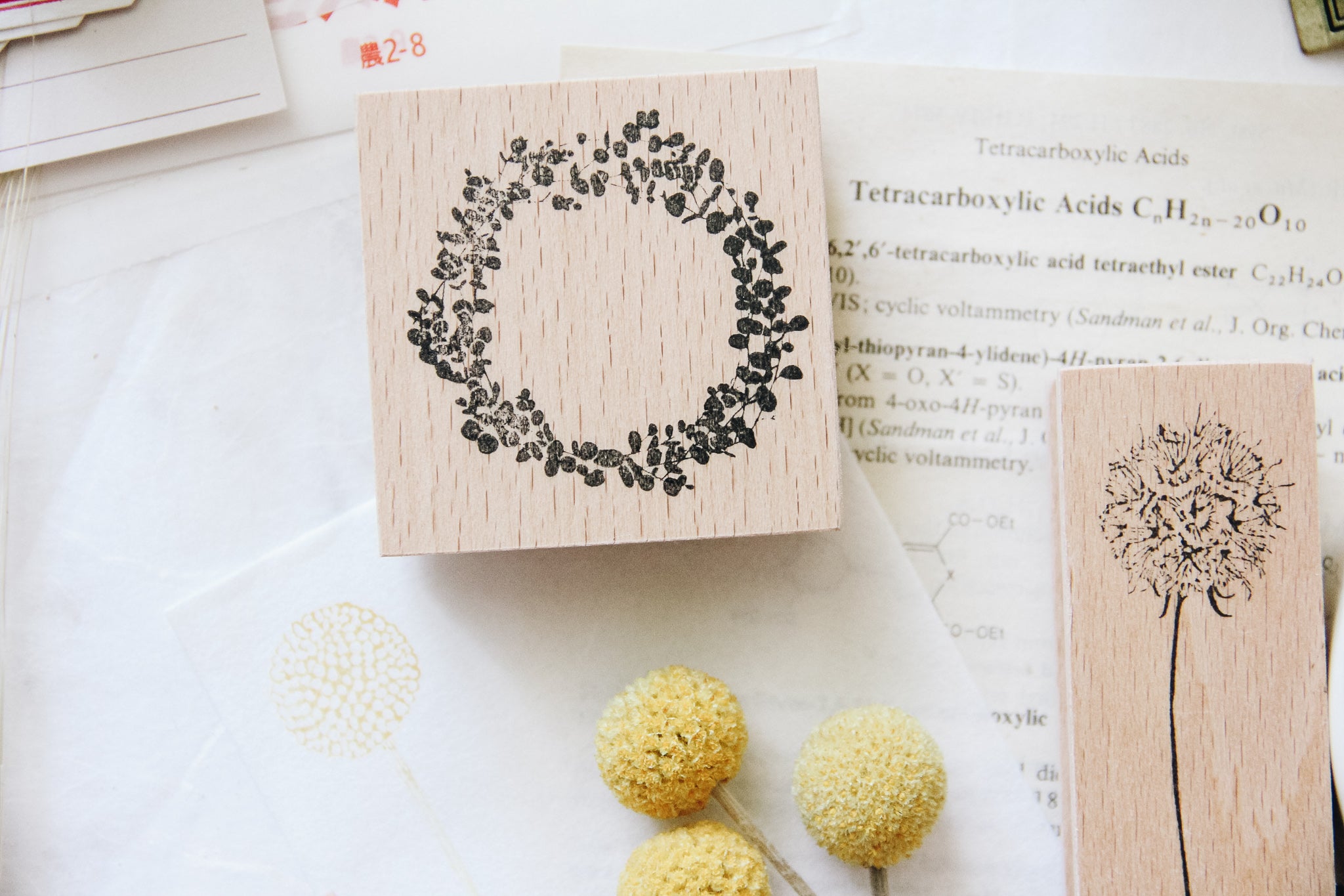 Stempel Jazz Eucalyptus II Wreath Rubber Stamp - Smidapaper Ikigai Shop