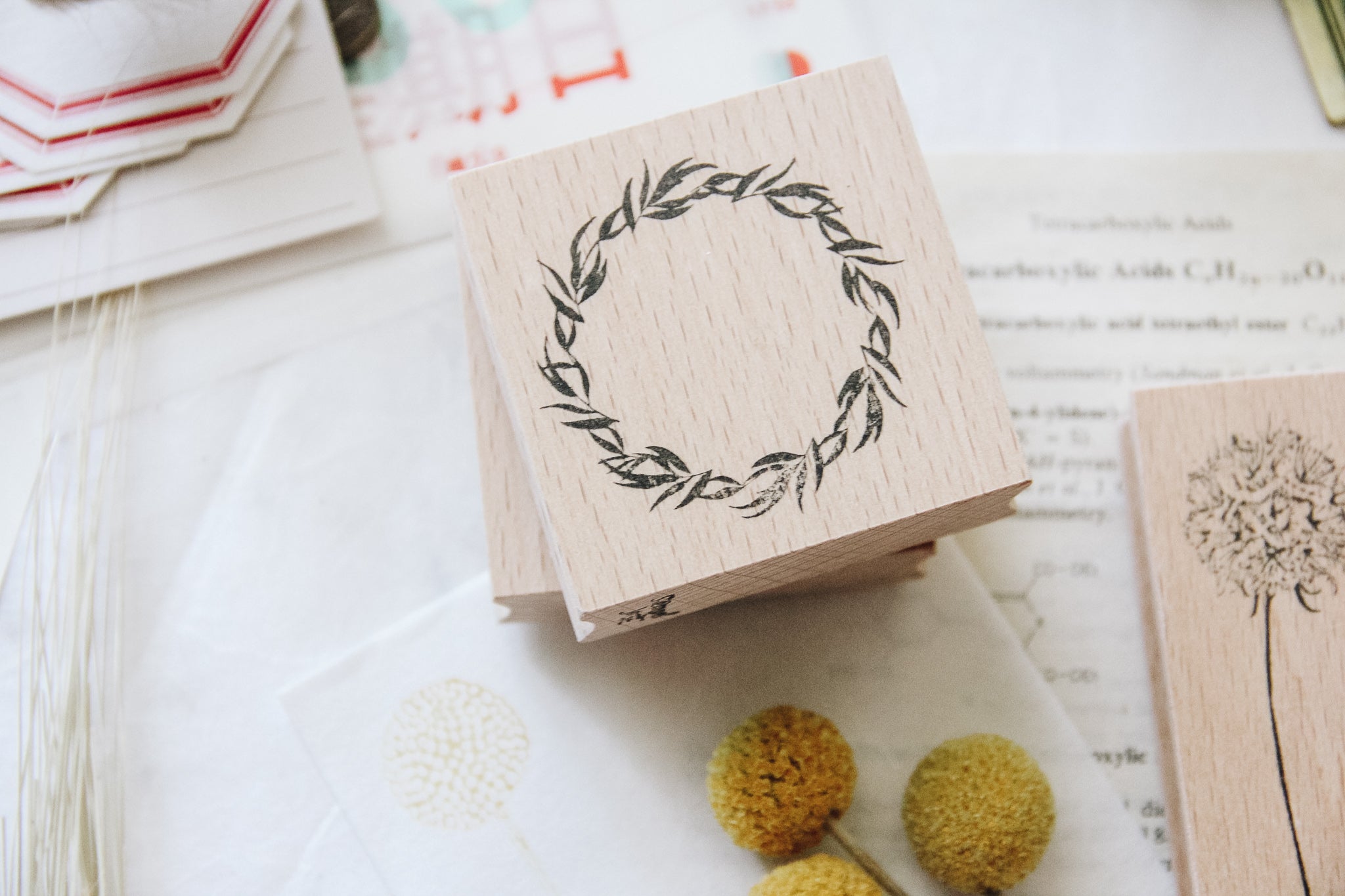 Stempel Jazz Eucalyptus I Wreath Rubber Stamp - Smidapaper Ikigai Shop