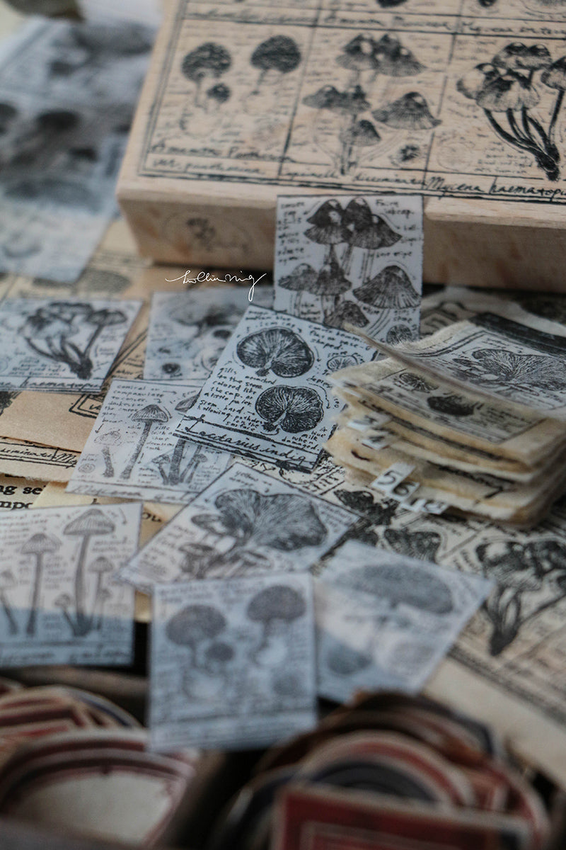 Fungus Notecard Rubber Stamp II - Smidapaper Ikigai Shop