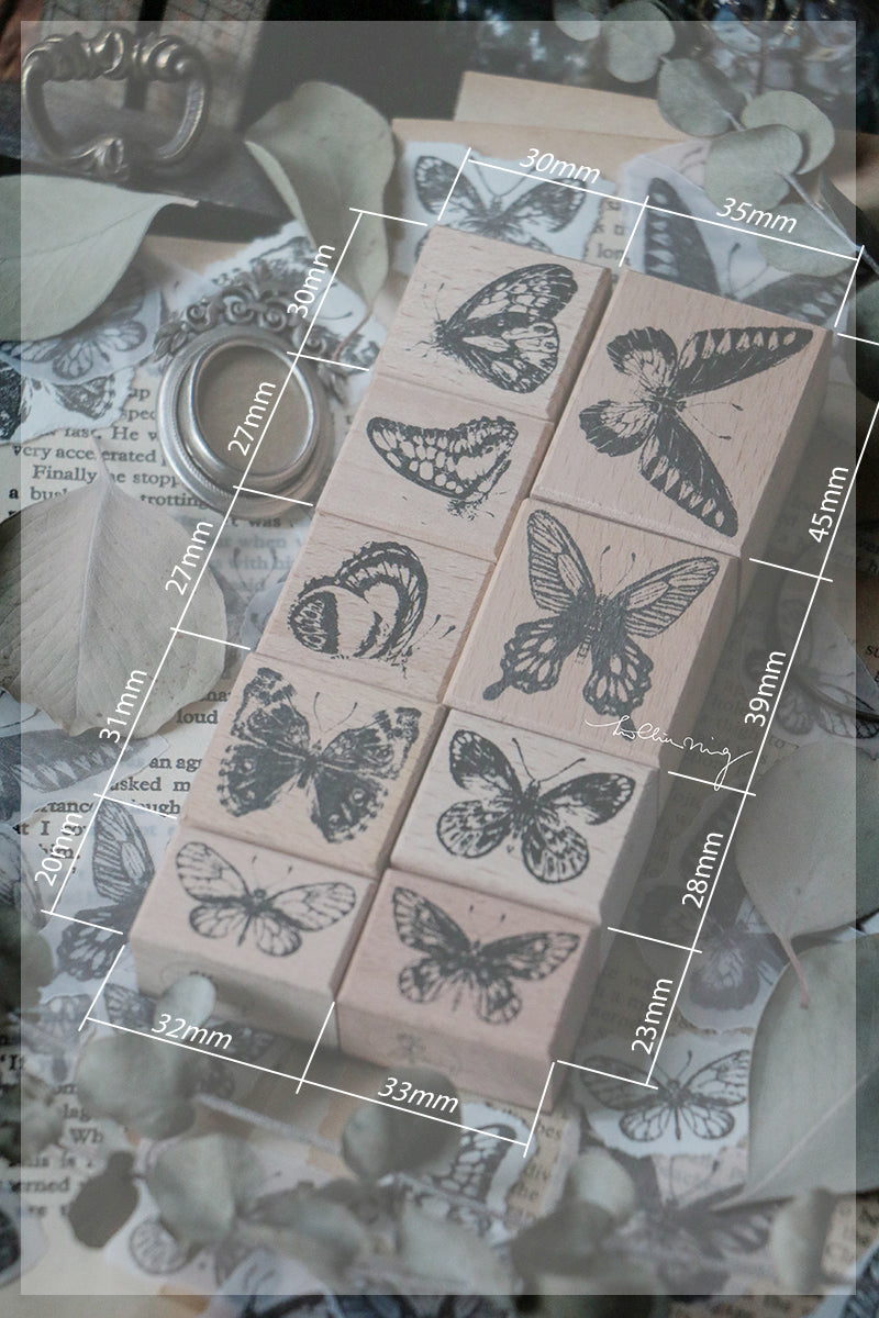 Butterfly Rubber Stamp Set - Smidapaper Ikigai Shop