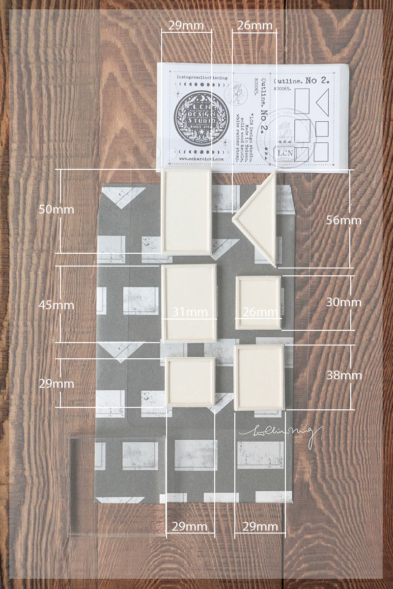 Outline Mounted Rubber Stamps No. 2 - Smidapaper Ikigai Shop