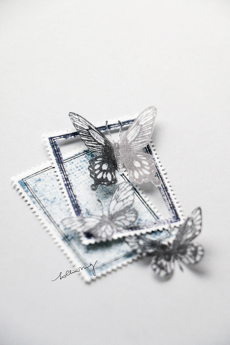 Butterfly Rubber Stamp Set - Smidapaper Ikigai Shop