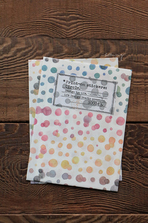 Print-On Stickers: Circle - Smidapaper Ikigai Shop