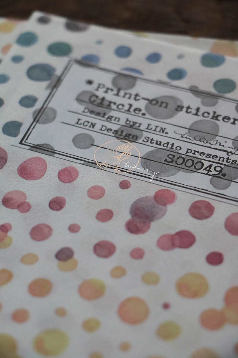 Print-On Stickers: Circle - Smidapaper Ikigai Shop
