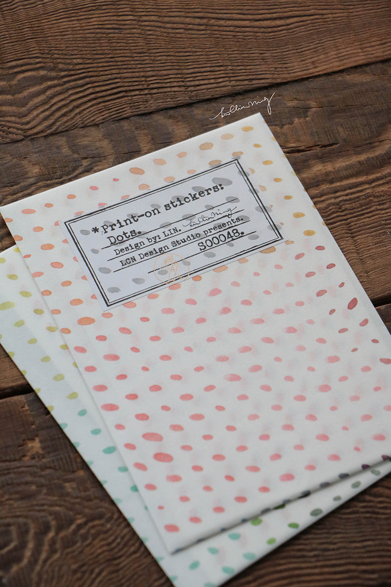 Print-On Stickers: Dots - Smidapaper Ikigai Shop