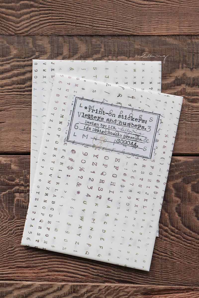 Print-On Stickers: Letters and Numbers - Smidapaper Ikigai Shop