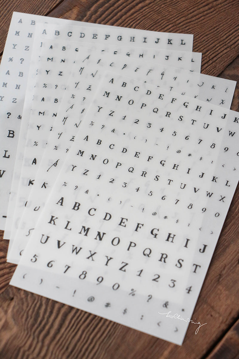 Print-On Stickers: Letters and Numbers - Smidapaper Ikigai Shop