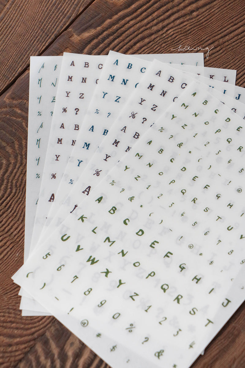Print-On Stickers: Letters and Numbers - Smidapaper Ikigai Shop