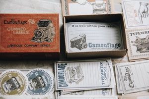 Gummed Label Set: Old Style Company Blank Notes (Orange Box) - Smidapaper Ikigai Shop