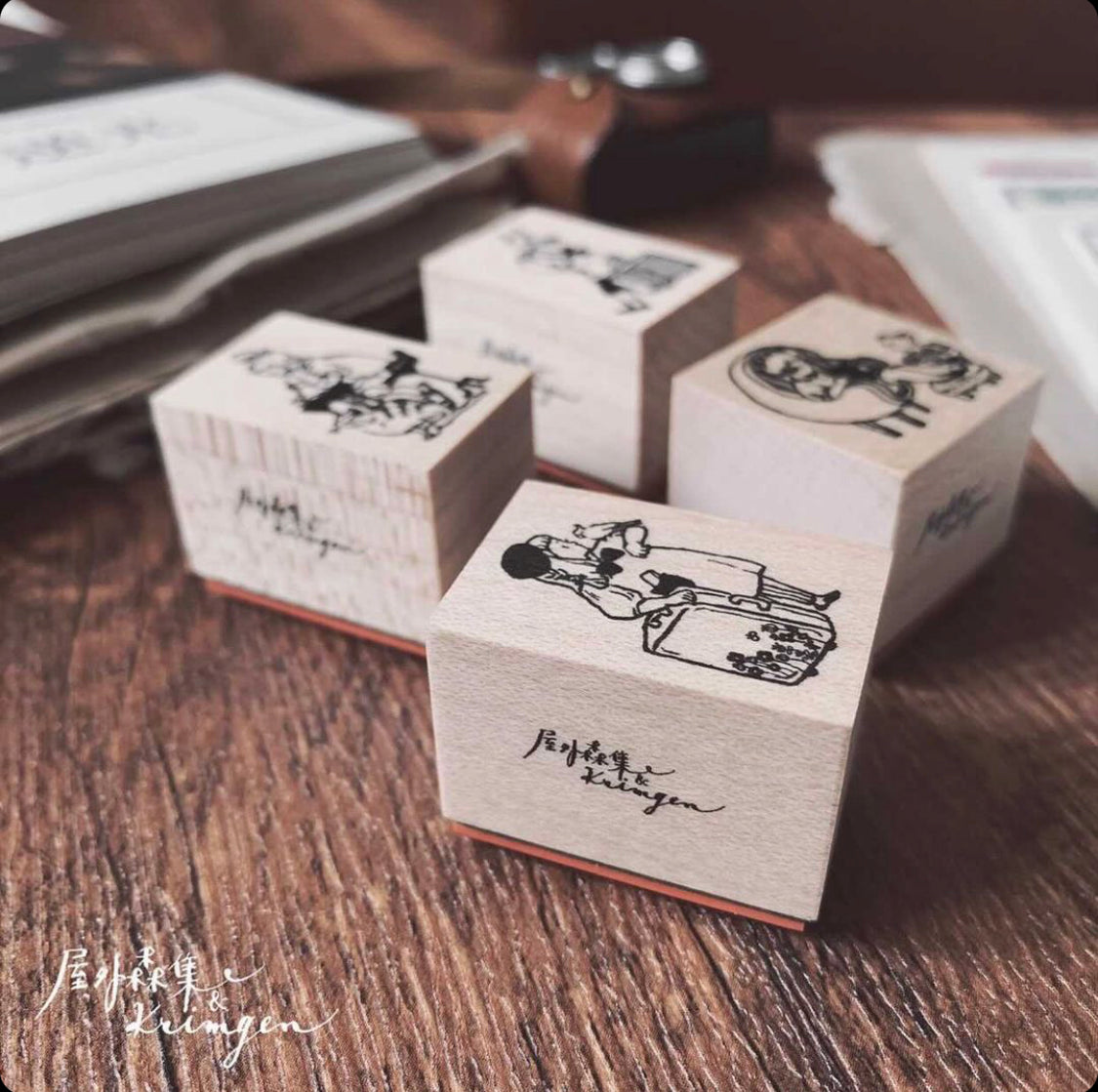 Penny x Krimgen Travel Girl Rubber Stamp - Smidapaper Ikigai Shop